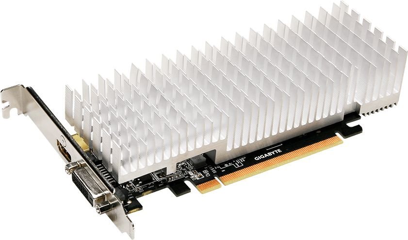 Gigabyte GeForce GT 1030 Silent Low Profile 2GB GDDR5 (64 Bit), DVI-D, HDMI, BOX (GV-N1030SL-2GL) kaina ir informacija | Vaizdo plokštės (GPU) | pigu.lt