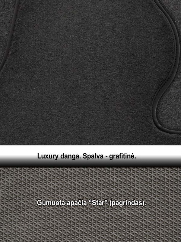 Kilimėliai ARS ACURA RSX 2001-2006 /16\2 Luxury kaina ir informacija | Modeliniai tekstiliniai kilimėliai | pigu.lt