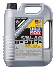 Sintetinė variklinė alyva Liqui-Moly Top Tec 4100 5W-40, 5L kaina ir informacija | Liqui-Moly Automobiliniai tepalai | pigu.lt