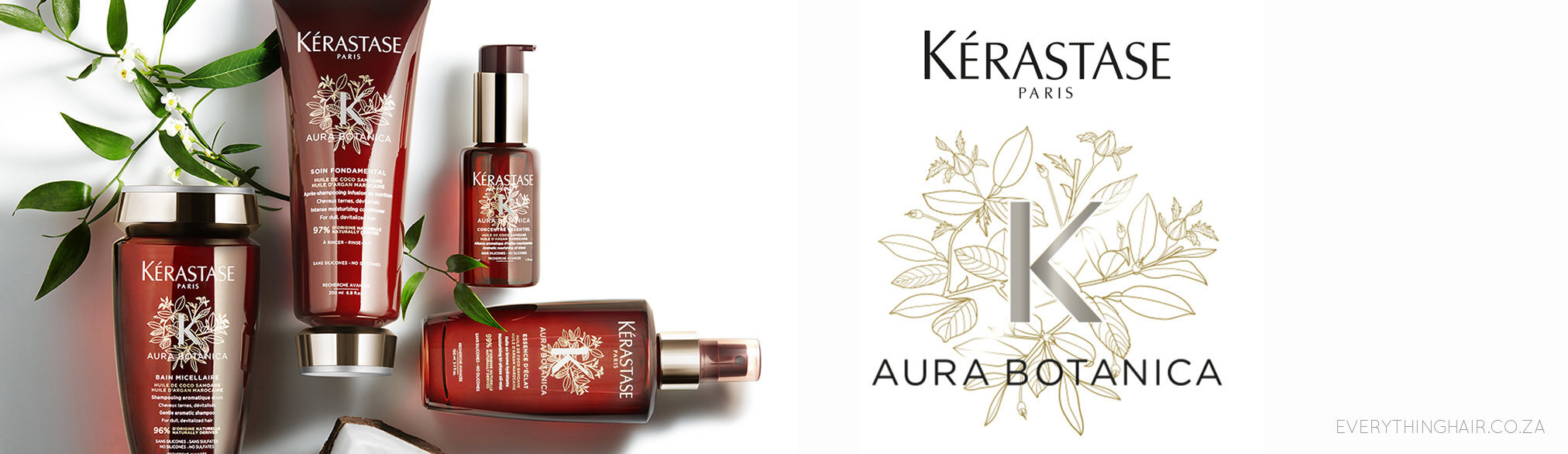 Maitinamasis plaukų aliejus Kerastase Aura Botanica Concentre 50 ml kaina ir informacija | Priemonės plaukų stiprinimui | pigu.lt