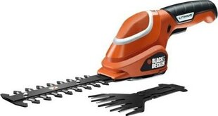 Black&Decker akumuliatorinės žolės ir gyvatvorių žirklės GSL700 KIT kaina ir informacija | Gyvatvorių, žolės žirklės | pigu.lt