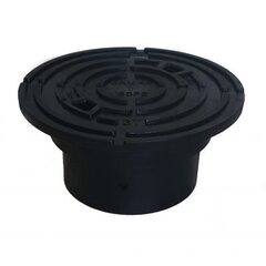 Черная пластмассовая крышка для люка 160PE-B цена и информация | Канализационные люки | pigu.lt