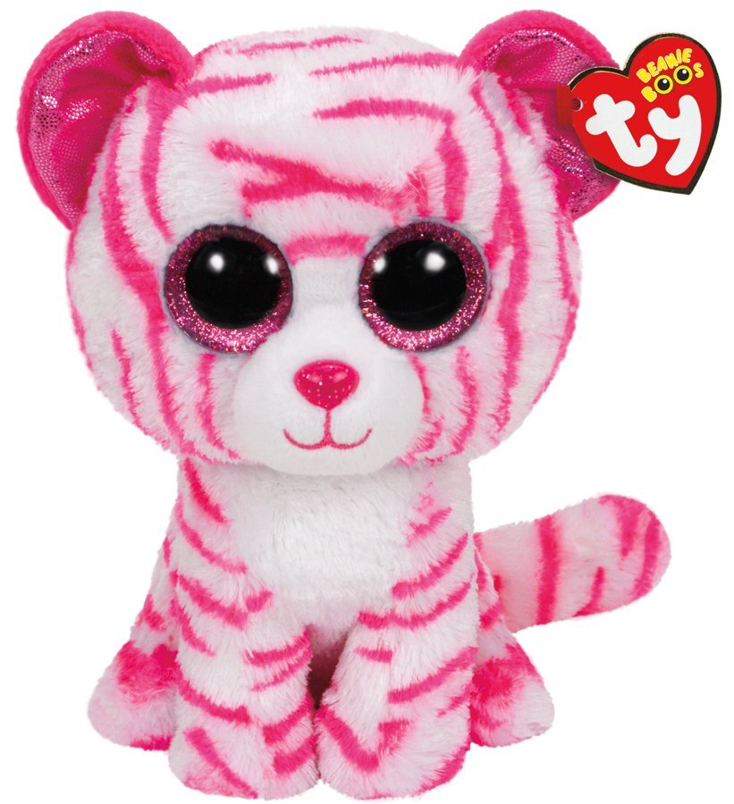 Pliušinis žaislas Ty Beanie Boos ASIA-baltas/rožinis tigras, 15 cm, 36180 цена и информация | Minkšti (pliušiniai) žaislai | pigu.lt