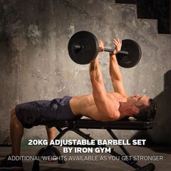 Штанга Iron Gym 20 кг Adjustable Barbell Set цена и информация | Гантели, гири, штанги | pigu.lt