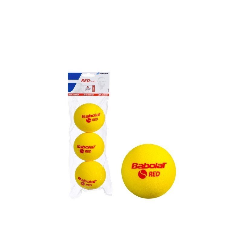 Vaikiški teniso kamuoliukai Babolat Red Foam, 3 vnt. kaina ir informacija | Lauko teniso prekės | pigu.lt