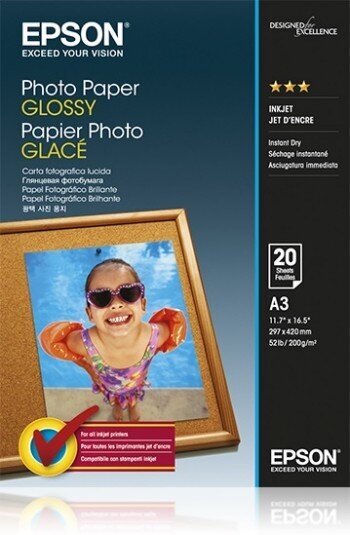 Epson Glossy A3 цена и информация | Priedai fotoaparatams | pigu.lt