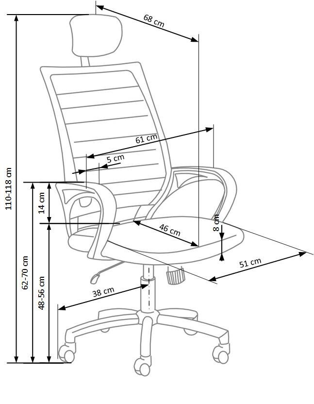 Biuro kėdė Halmar Socket, juoda/balta kaina ir informacija | Biuro kėdės | pigu.lt