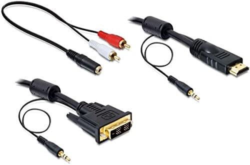 Delock HDMI – DVI kabelis 2m juodas 84455 цена и информация | Kabeliai ir laidai | pigu.lt