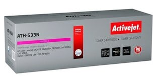 Тонер Activejet ATH-533N (HP CC533A / Canon CRG-718M) для лазерных принтеров, страница 2800, пурпурный цена и информация | Картриджи для лазерных принтеров | pigu.lt
