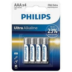 Elementai Philips LR03E4B/10, 4 vnt. цена и информация | Батарейки | pigu.lt