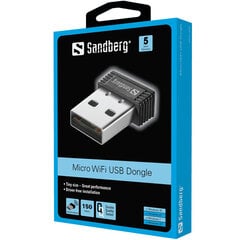 Sandberg Micro WiFi USB Dongle (133 -65) цена и информация | Адаптеры, USB-разветвители | pigu.lt