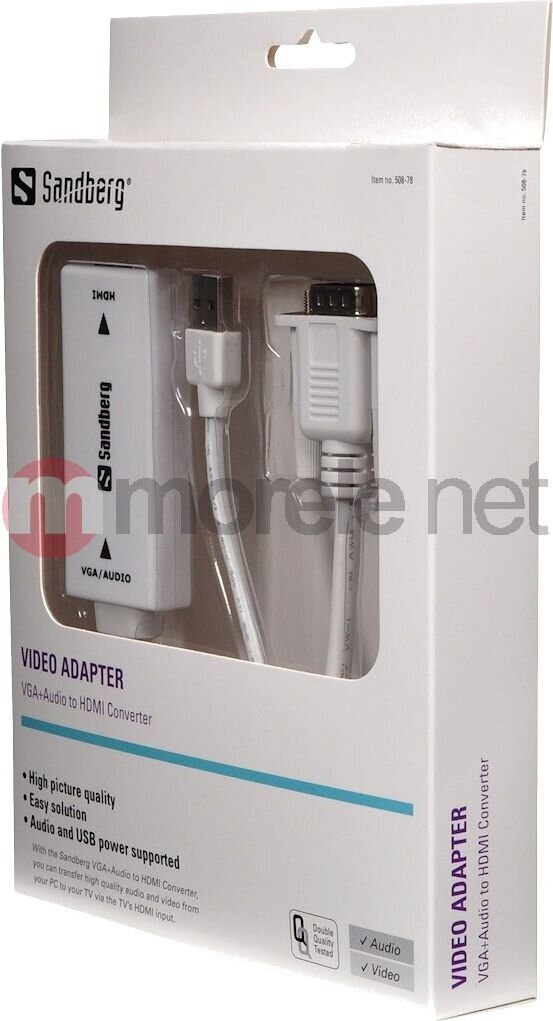 Sandberg 50878 kaina ir informacija | Adapteriai, USB šakotuvai | pigu.lt