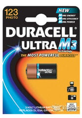 Baterija Duracell DL 123 ULTRA (CR123) kaina ir informacija | Duracell Santechnika, remontas, šildymas | pigu.lt