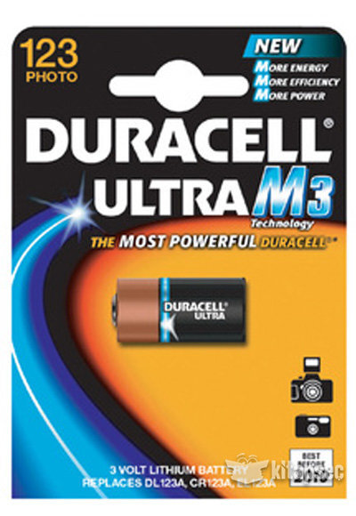 Baterija Duracell DL 123 ULTRA (CR123) цена и информация | Elementai | pigu.lt