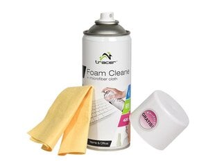 Очиститель с салфеткой из микрофибры Tracer Foam, 400 мл цена и информация | TRACER Кухонные товары, товары для домашнего хозяйства | pigu.lt