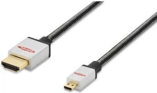 Ednet HDMI/MicroHDMI, 2 м цена и информация | Кабели и провода | pigu.lt