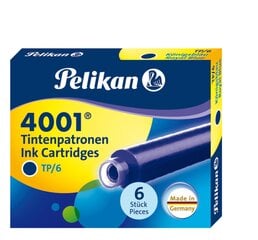 Pelikan картридж 4001, 6 шт, Королевский синий цена и информация | Письменные принадлежности | pigu.lt