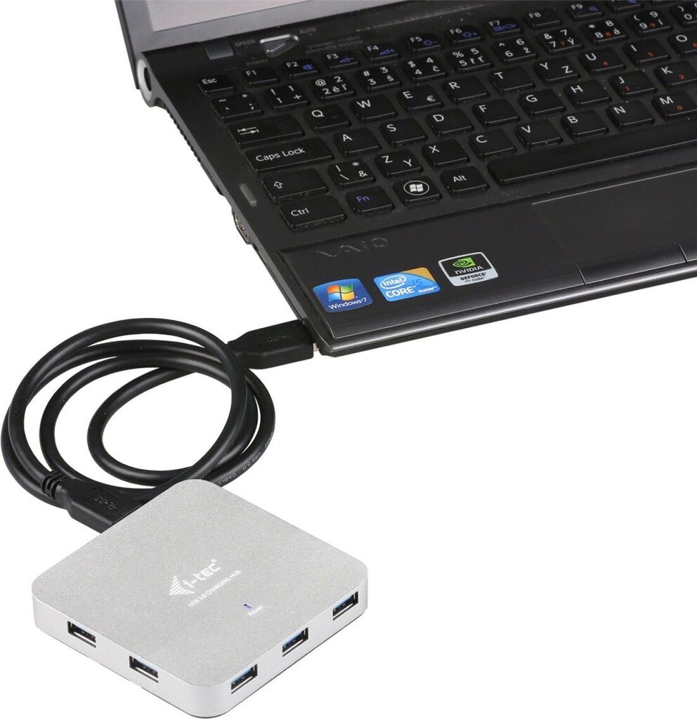 I-TEC U3HUBMETAL7 цена и информация | Adapteriai, USB šakotuvai | pigu.lt