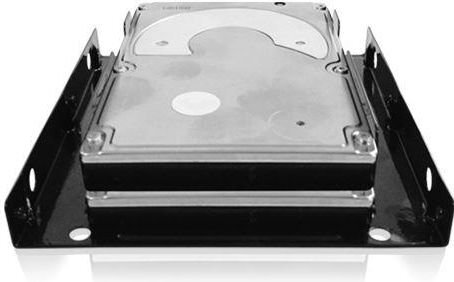 Icy Box Internal Mounting Frame 3.5" for 2x 2.5" drives, Black (IB-AC643) kaina ir informacija | Komponentų priedai | pigu.lt