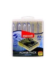 Батарея Maxell Alkaline, AА LR6*24 батареи цена и информация | Аккумуляторы для фотоаппаратов | pigu.lt