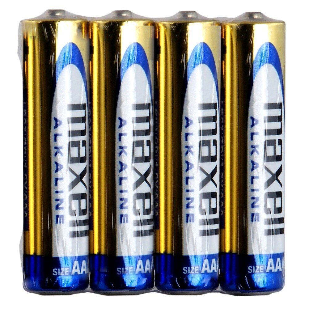 Baterijos Maxell Alkaline, AAA (LR03), 4 vnt. kaina ir informacija | Elementai | pigu.lt