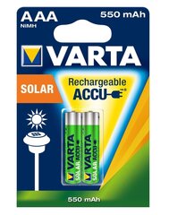 Varta Solar HR03 elementai, 2 vnt kaina ir informacija | Elementai | pigu.lt