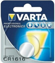 Литиевая батарейка таблеточного типа Varta CR1616 CR1616 3 V 55 mAh цена и информация | Батарейки | pigu.lt