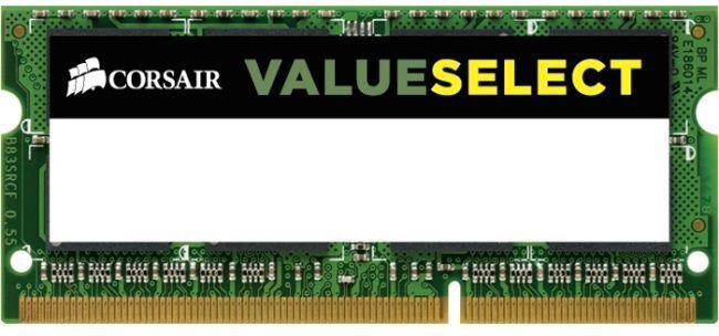 Corsair DDR3L SODIMM 4GB 1333MHz CL9 (CMSO4GX3M1C1333C9) kaina ir informacija | Operatyvioji atmintis (RAM) | pigu.lt