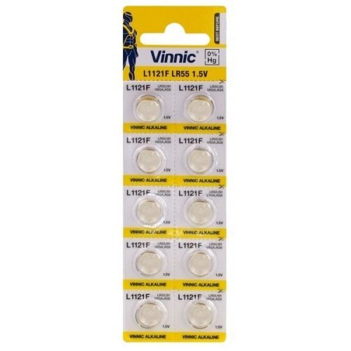 Vinnic AG8 /381/391/LR1120/ 1.5 V Šarminės baterijos, 10 vnt. kaina ir informacija | Elementai | pigu.lt