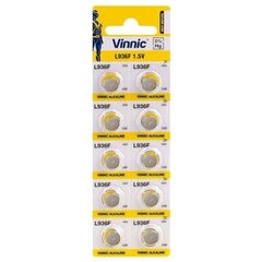 Vinnic AG9 / LR45 / SR936W / 194 / GP94A / 394 /1.5 V Šarminės baterijos, 10 vnt. kaina ir informacija | Elementai | pigu.lt