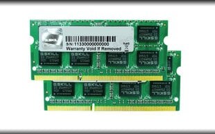 G.Skill DDR3 SODIMM 2x2 ГБ 1600 МГц CL9 (F3-12800CL9D-4GBSQ) цена и информация | Оперативная память (RAM) | pigu.lt