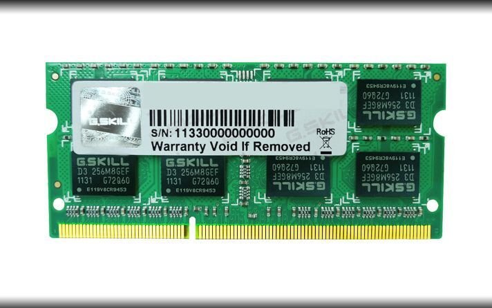 G.Skill DDR3 SODIMM 2x2GB 1600MHz CL9 (F3-12800CL9D-4GBSQ) цена и информация | Operatyvioji atmintis (RAM) | pigu.lt