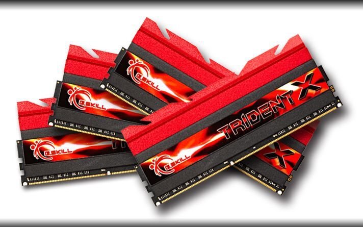 G.Skill DDR3 32GB (8GBx4) 2400MHz, CL10, TridentX Quad (F3-2400C10Q-32GTX) kaina ir informacija | Operatyvioji atmintis (RAM) | pigu.lt