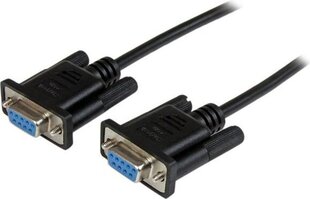 STARTECH 2m Black DB9 Null Modem Cable цена и информация | Кабели и провода | pigu.lt