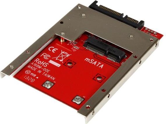 StarTech mSATA SSD to 2.5in SATA Adapter Converter (SAT32MSAT257) kaina ir informacija | Komponentų priedai | pigu.lt