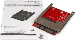 StarTech mSATA SSD to 2.5in SATA Adapter Converter (SAT32MSAT257) цена и информация | Аксессуары для компонентов | pigu.lt