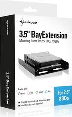 Sharkoon Adapter 3.5" to 2x 2.5" Black (4044951013586) kaina ir informacija | Komponentų priedai | pigu.lt