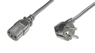 ASSMANN Power cord Schucko angled|IEC C13 M|F 0 75m kaina ir informacija | Kabeliai ir laidai | pigu.lt