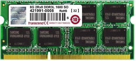 Transcend DDR3L SODIMM 8GB 1600MHz CL11 (TS8GJMA384H) kaina ir informacija | Operatyvioji atmintis (RAM) | pigu.lt