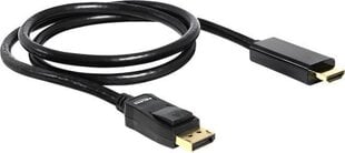 Delock 82586, DP/HDMI, 1 м цена и информация | Кабели и провода | pigu.lt