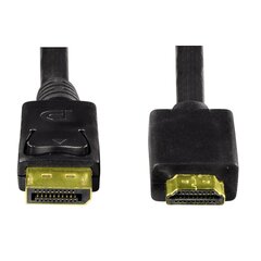 Laidas-adapteris Hama DisplayPort, skirtas monitoriams/televizoriams, Ultra HD, 1.80 m, juodas kaina ir informacija | Kabeliai ir laidai | pigu.lt