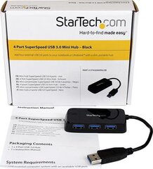 StarTech ST4300MINU3B цена и информация | Адаптеры, USB-разветвители | pigu.lt