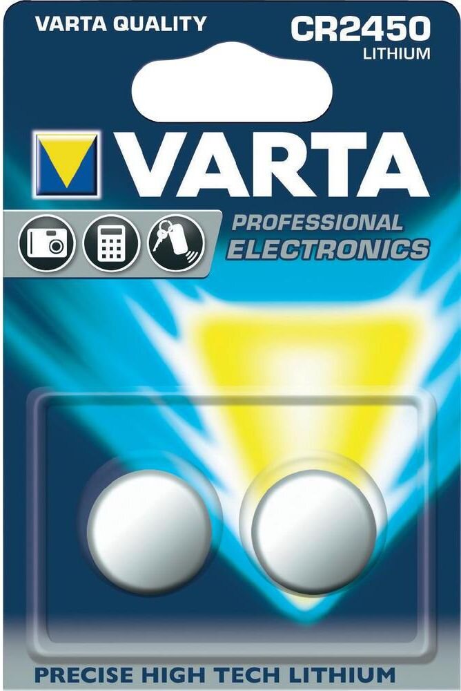 Varta Bateria Electronics CR2450 620mAh 2 szt. цена и информация | Akumuliatoriai fotoaparatams | pigu.lt