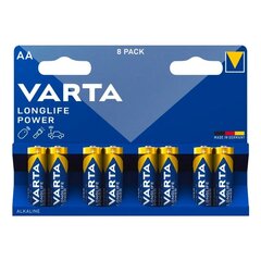 Щелочные элементы Varta Longlife Power AA, 8 шт. цена и информация | Батарейки | pigu.lt