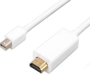 Адаптер видеокабеля Savio CL-83 1,8 м Mini DisplayPort HDMI Белый цена и информация | Кабели и провода | pigu.lt