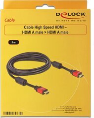 Delock 84335, HDMI, 5 м цена и информация | Кабели и провода | pigu.lt