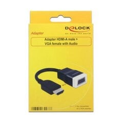 Delock 65587, HDMI-A M/VGA F Audio цена и информация | Кабели и провода | pigu.lt