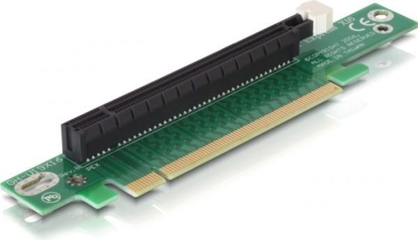 Delock Riser Card PCI Express x16 > x16 90° left angled (89105) kaina ir informacija | Komponentų priedai | pigu.lt