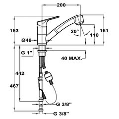 Смеситель Teka MTP978TG, черный цвет цена и информация | Смесители | pigu.lt