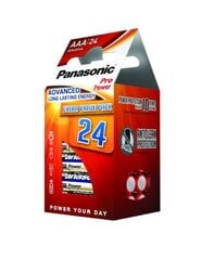 Baterija 1.5V AAA LR03 24vnt PANASONIC LR03PPG24CD kaina ir informacija | Akumuliatoriai fotoaparatams | pigu.lt